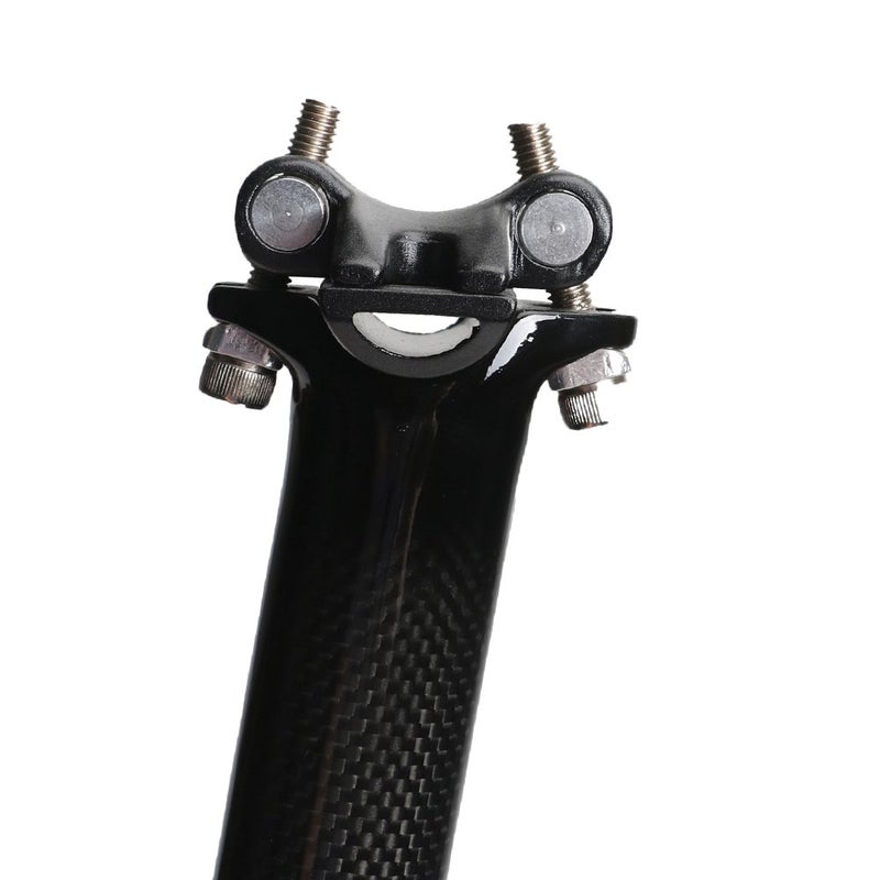 Litetop Carbon SeatPost 27.2 400mm Litetop 3K Carbon Fiber Bike Seatpost Suitable for Most Bicycle Mountain Bike Road Bike MTB MTN BMX (Black) - Image 2